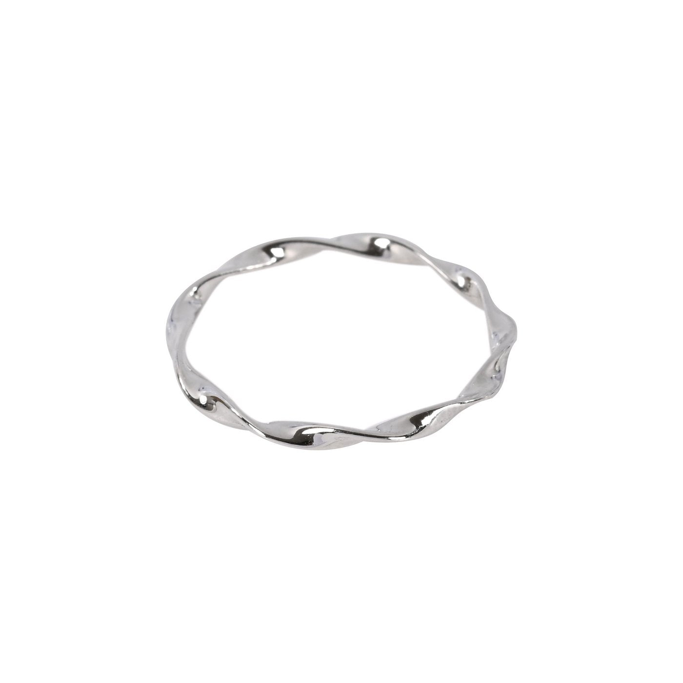 Anel em Prata 925, Design Entrelaçado Elegante