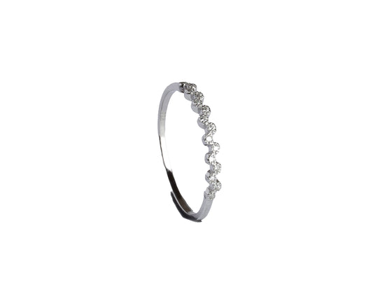 Anel em Prata 925 com Brilhantes, Design Elegante