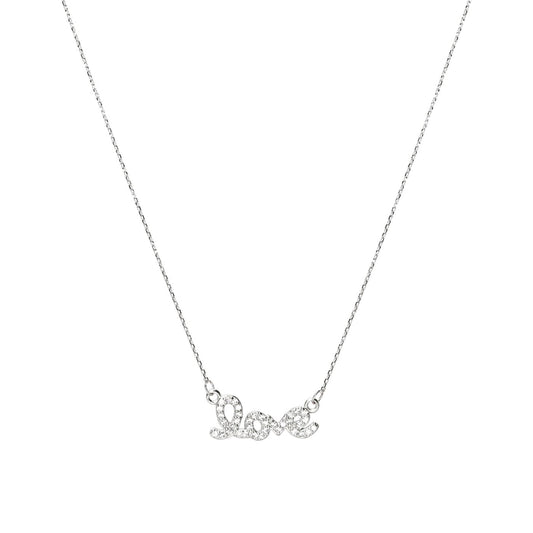 Colar Luxury LOVE em Prata 925 com Zircônias